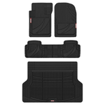 Motor Trend FlexTough Advanced Black Rubber Floor Mats