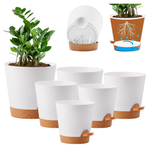 6-Pack Remiawy Self Watering Outdoor Plant Pots