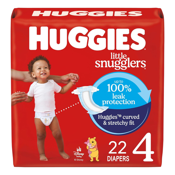 22-Count Huggies Size 4 Baby Diapers (22-37 Lbs)