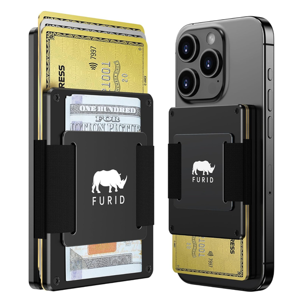 Furid Magnetic Card-Wallet W/ Cash Strap