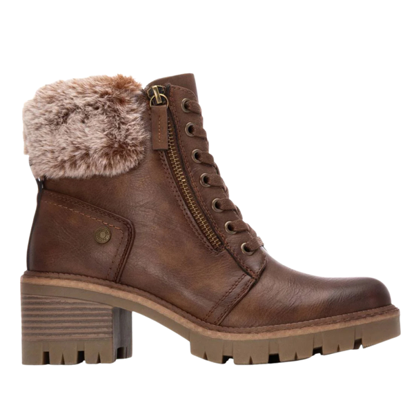 XTI Refresh Women's Block Heel Combat Booties