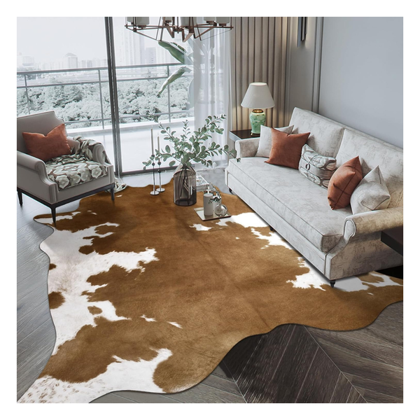 3'x4' Luxury Faux Non-Slip Cowhide Rug