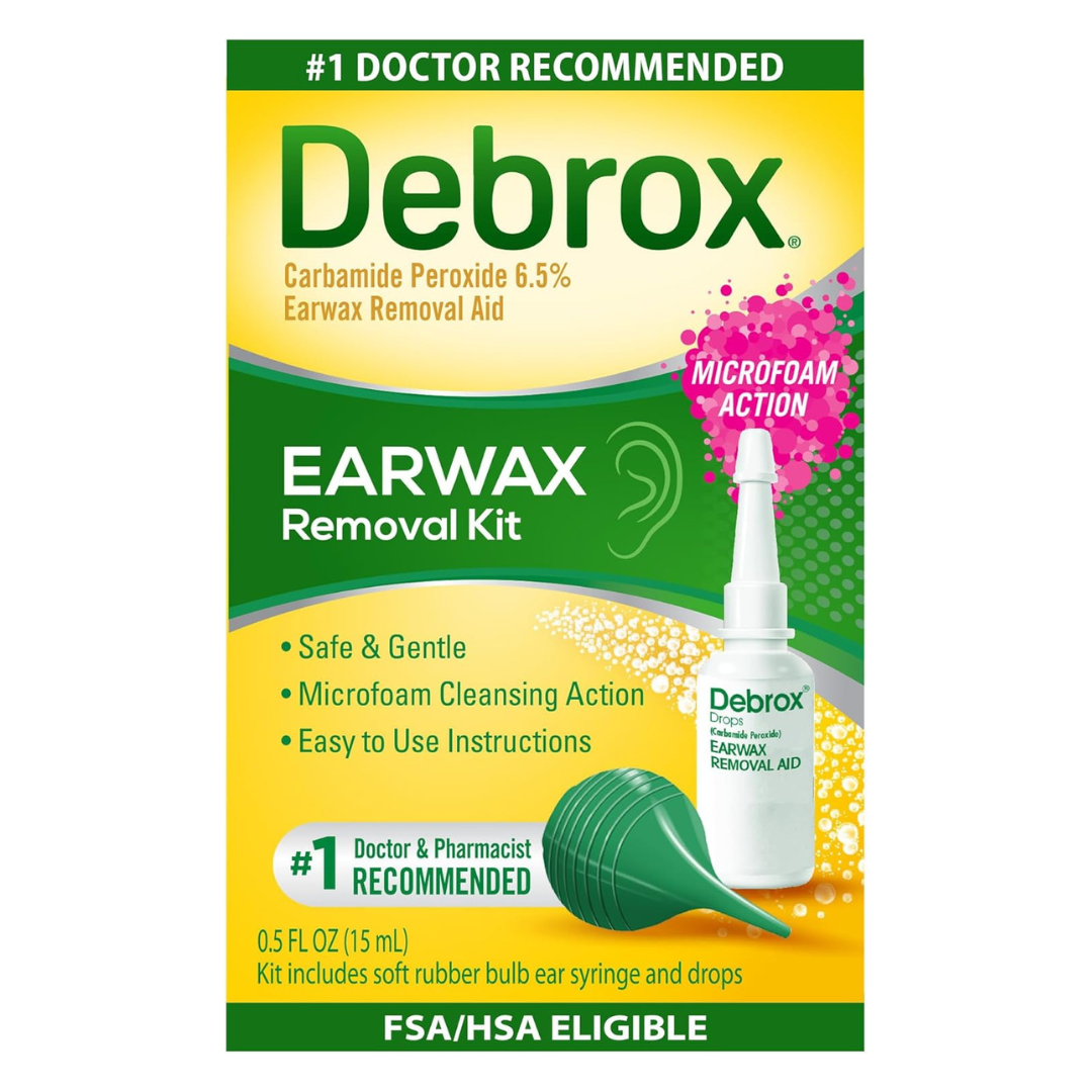 Debrox Ear Wax Removal Kit W/ 0.5Oz Carbamide Peroxide & Bulb Syringe