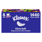 1440-Count (8pk X 180ct) Kleenex 3-Ply Ultra Soft Facial Tissues