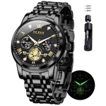 OLEVS Waterproof Men's 20mm Stainless Steel Chronograph Watch