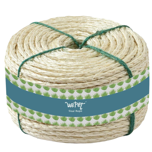 90' WePet Sisal Rope For Cat Scratching Post Replacement (White)