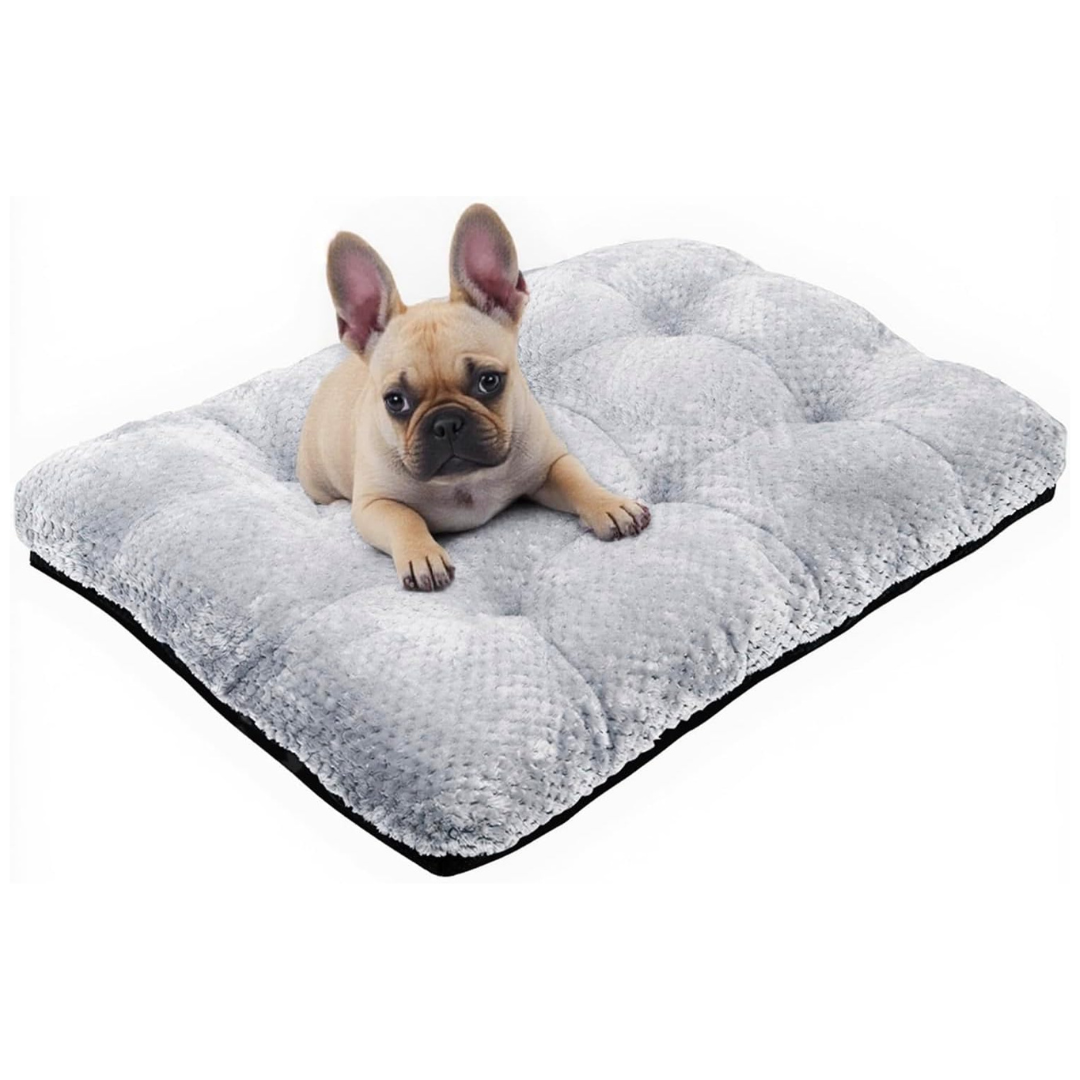 25.6" X 19.7" Washable Plush Pet Non-Slip Crate Mat Bed