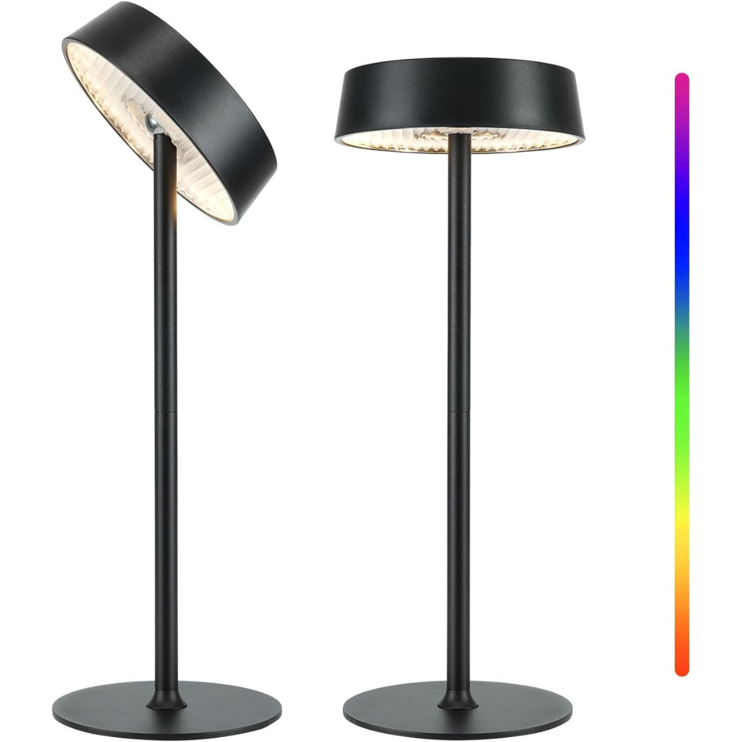 2-Pack EZVALO Cordless Waterproof Dimmable Lamp