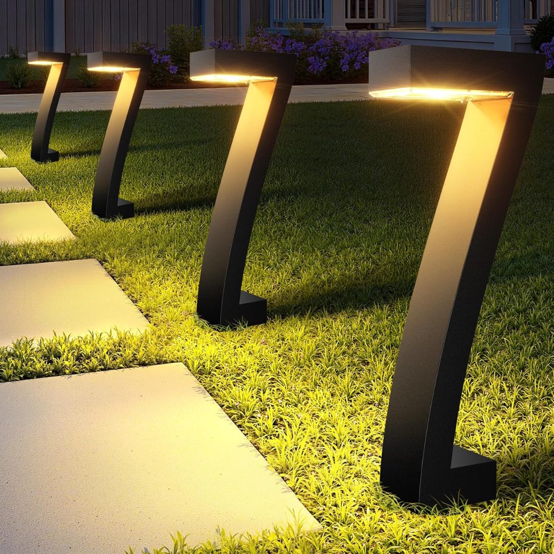 6-Pack Upgraded IP65 Waterproof Bright LED Solar Pathway Lights