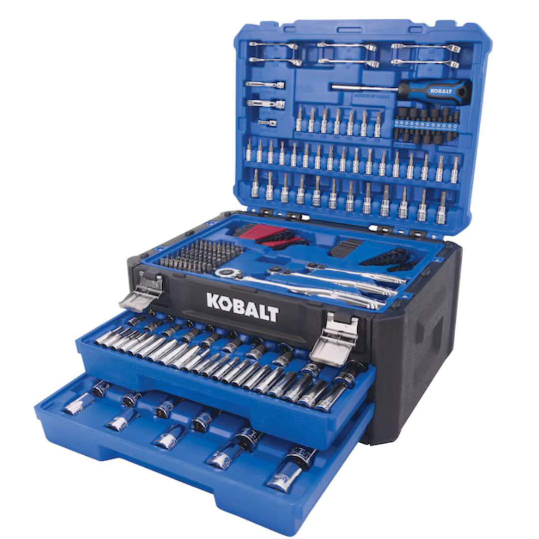 302-Piece Kobalt Standard (SAE) & Metric Mechanics Tool Set W/Hard Case