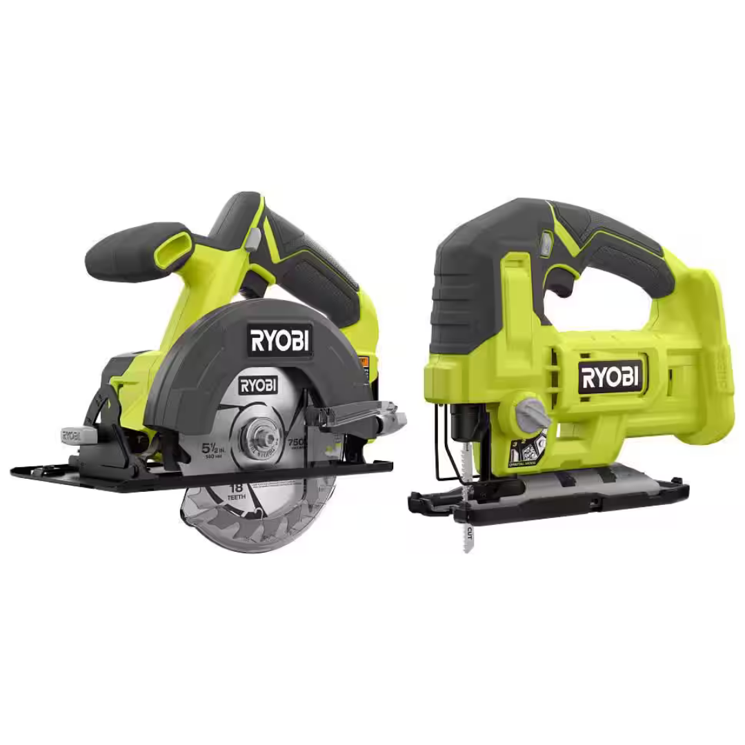 RYOBI ONE+ 18V Cordless 5-1/2" Circular Saw & Jig Saw (Tools Only)