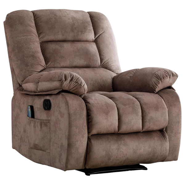 EBELLO Massage Overstuffed Recliner Chair With Heat