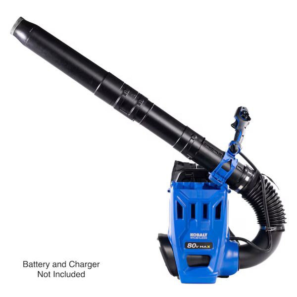 Kobalt Dual Port 80v 850-CFM 210-MPH Cordless Battery Backpack Leaf Blower