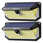 2-Pack Tecknet 416 LED Solar Waterproof Outdoor Lights W/ Motion Sensor