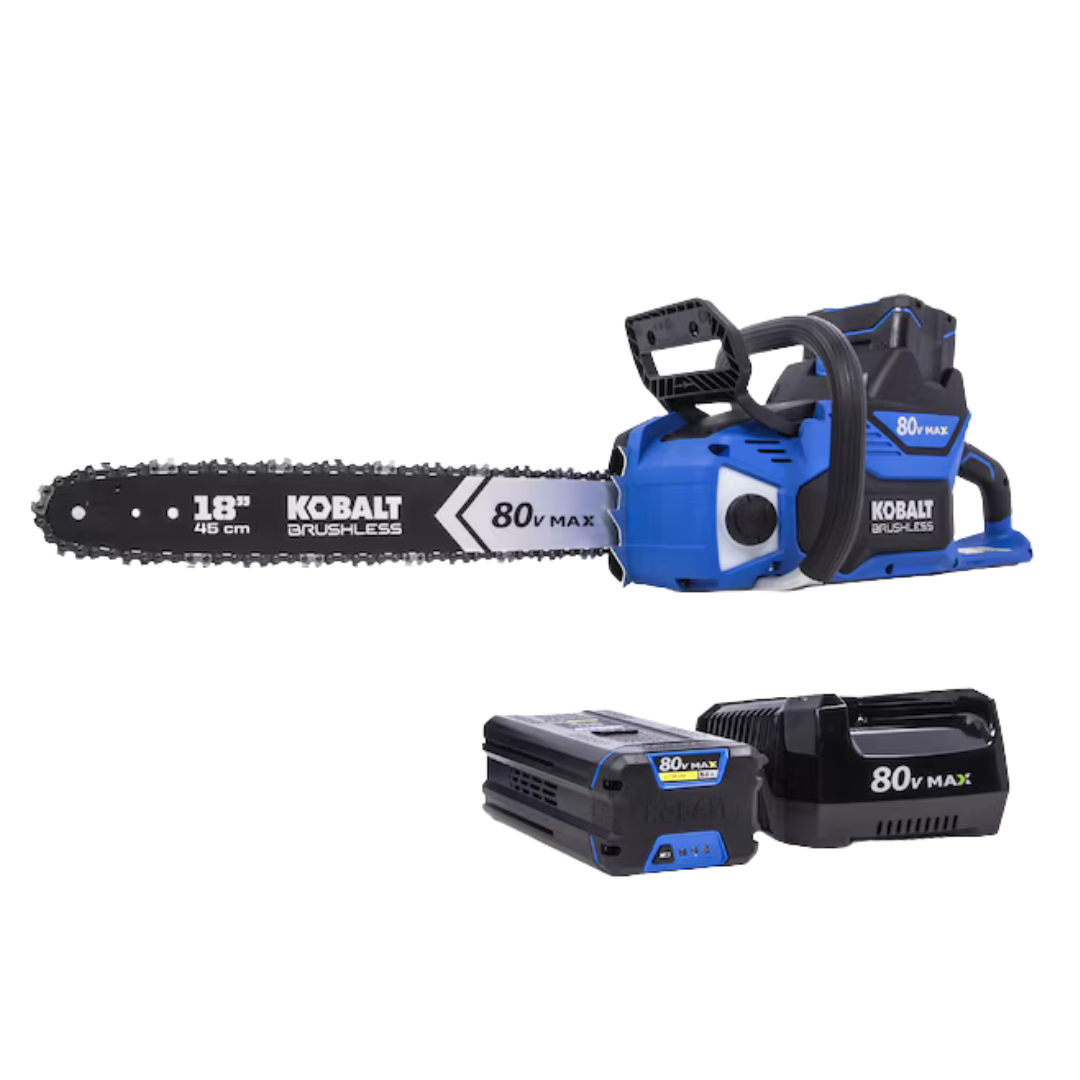 Kobalt 80-volt 18" Battery 5 Ah Chainsaw (Battery & Charger Included)