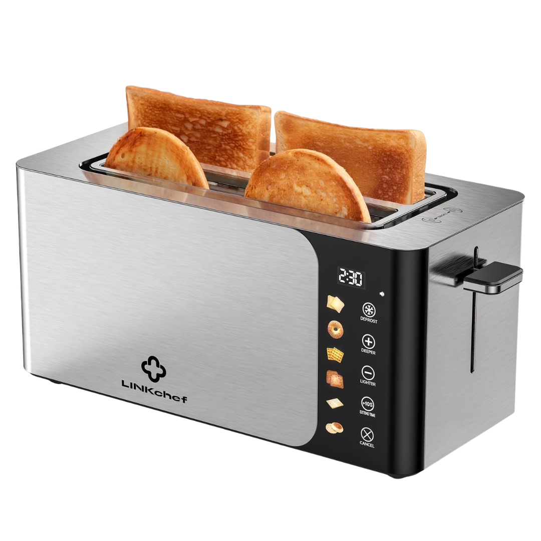 LINKChef Stainless Steel Touch Screen 4-Slice Toaster