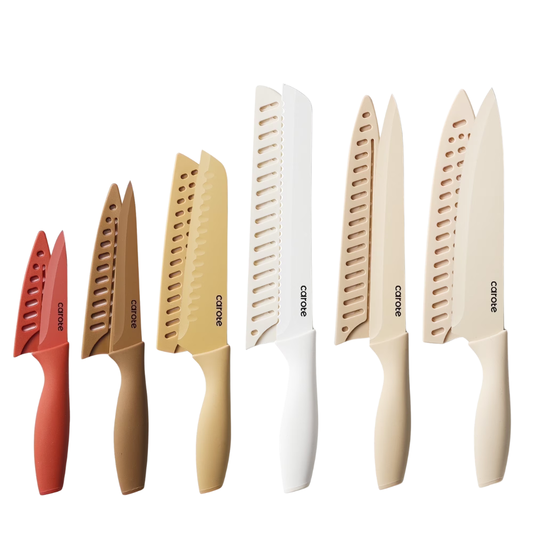 12-Piece Carote Stainless Steel Kitchen Knife Set