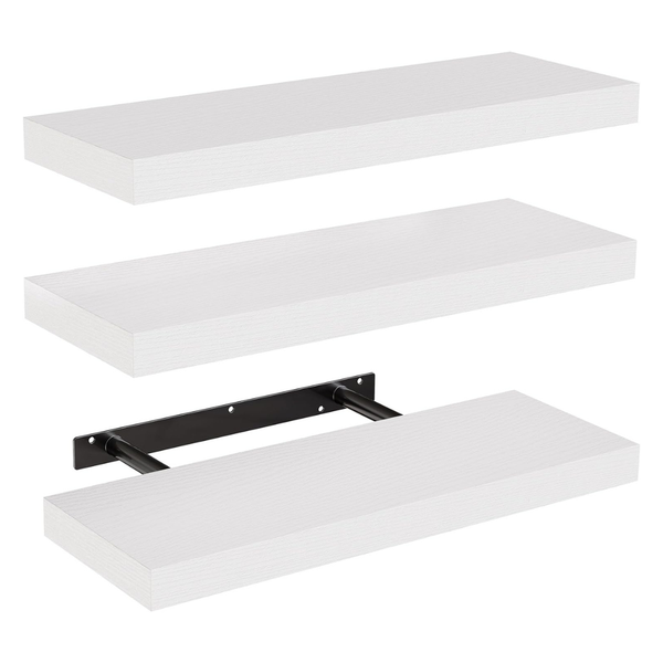 Set Of 3 Amada Homefurnishing Floating Wall Shelves With Brackets