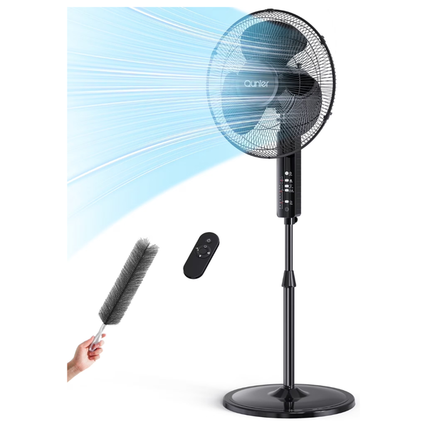 Qunler 16'' 3-Speed Pedestal Oscillating Fan With Remote