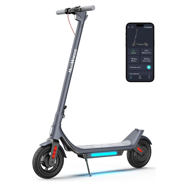 MEGAWHEELS 15MPH Electric Scooter With Smart APP, 31 Miles Range & 10" Tires