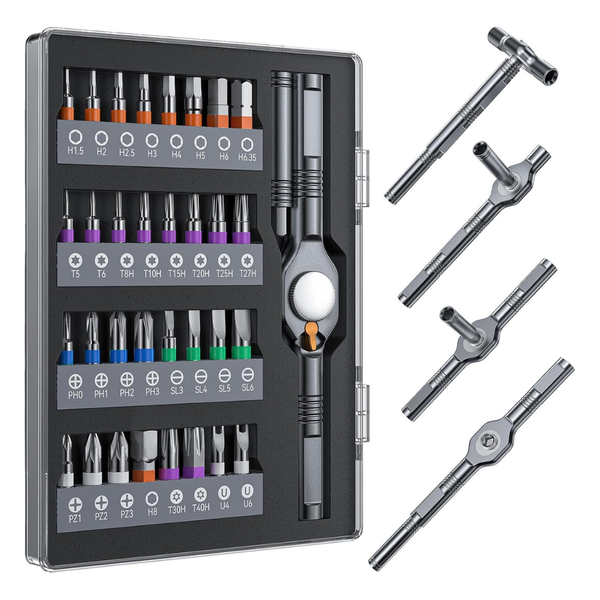 Wesdut 32-in-1 T-Handle Magnetic Ratchet Screwdriver Set