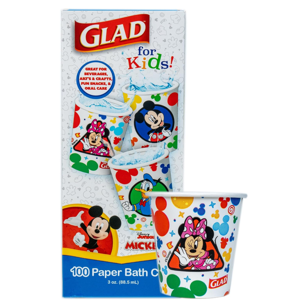 100-Count 3-Oz Glad For Kids Disney Mickey & Friends Mini Bath Cups