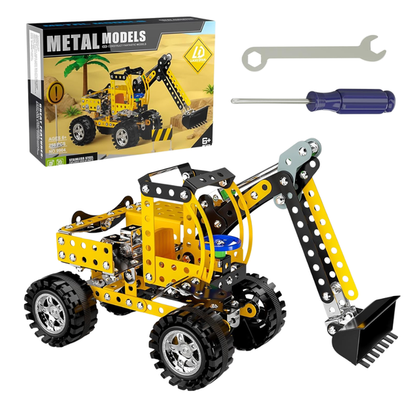 256-Pieces Stem Metal Building Construction Model Kit DIY