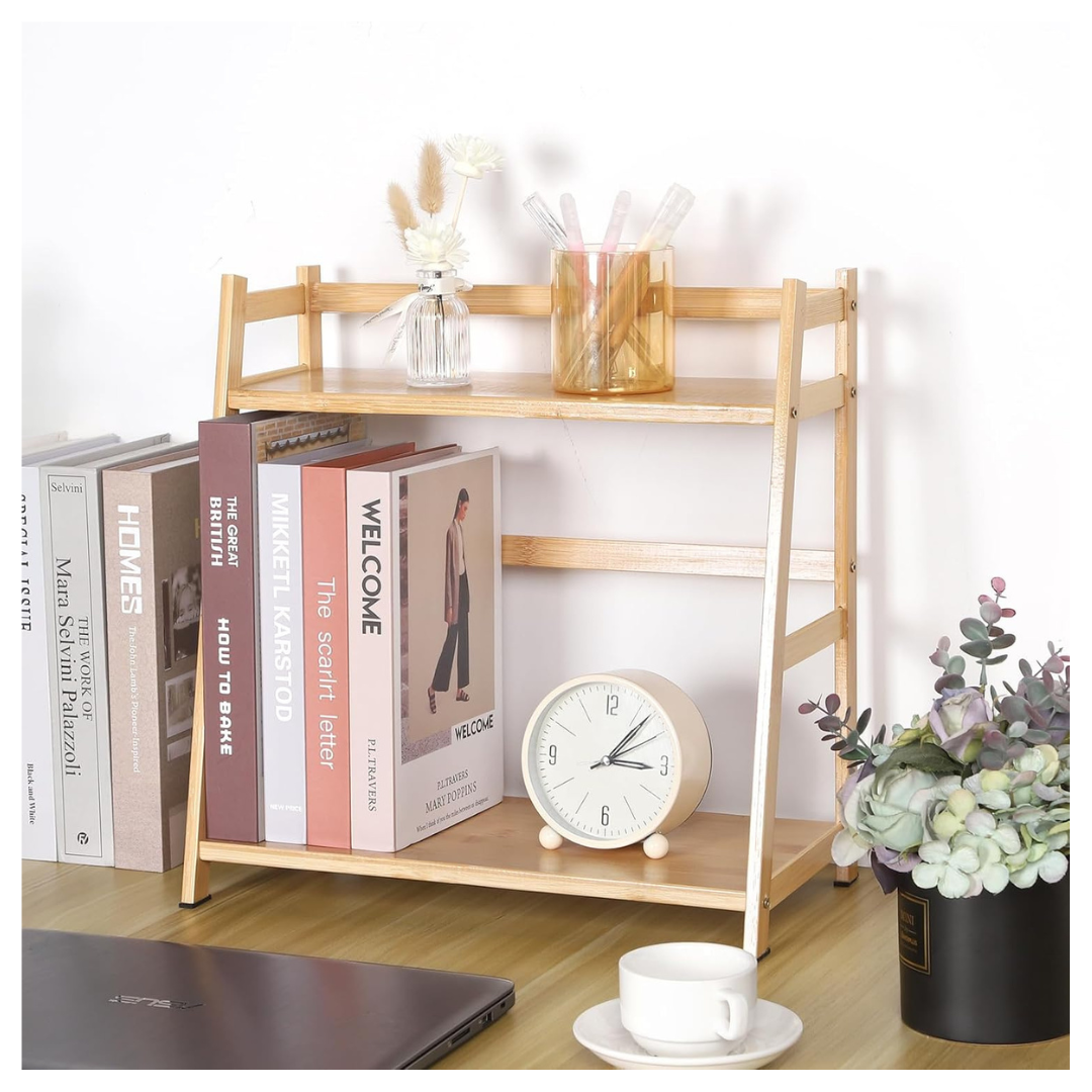 Fengzhizhu 2-Tier Ladder Desktop Bookshelf (40cm/15")