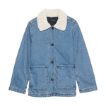 Banana Republic Factory Women's Sherpa Collar Denim Jacket