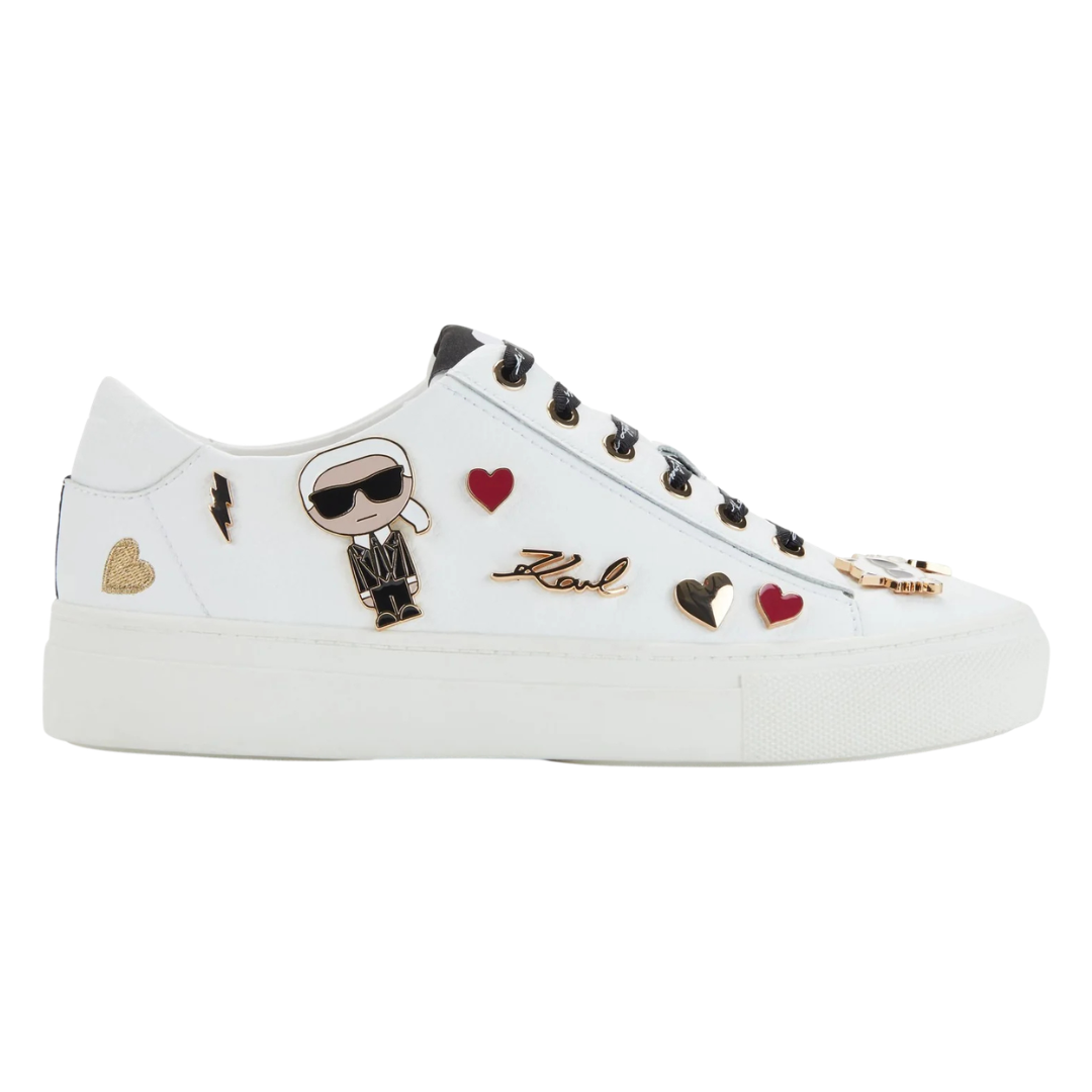 Karl Lagerfeld Women's Cate Pins Lace Up Sneaker