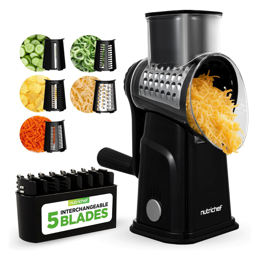 NutriChef 5 In 1 Cheese Grater & Shredder