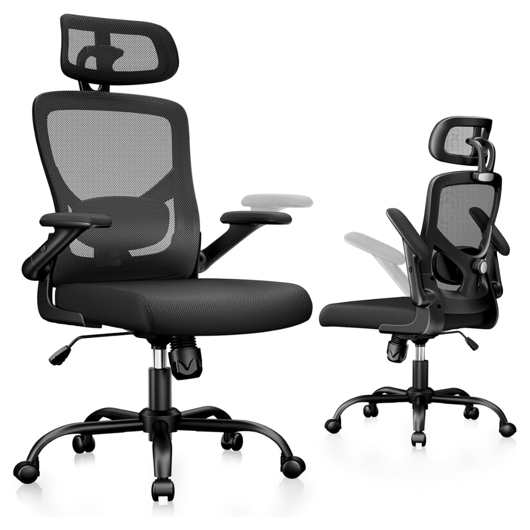 Marsail Ergonomic Mesh High Back Office Chair W/ Headrest & Lumbar Support