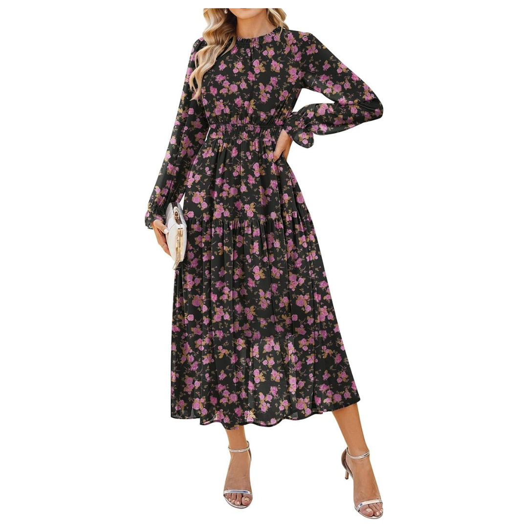 Grace Karin Women's Floral Chiffon Dresses With Pockets (Many Options)