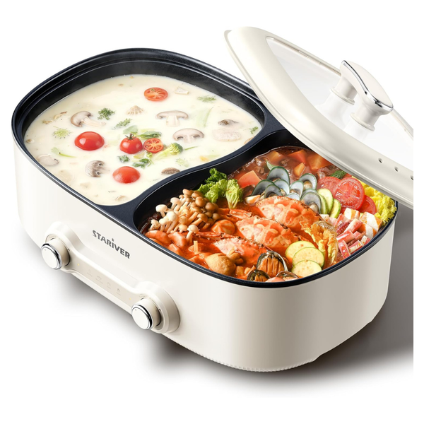 Stariver 7L Electric Hot Pot With Divider