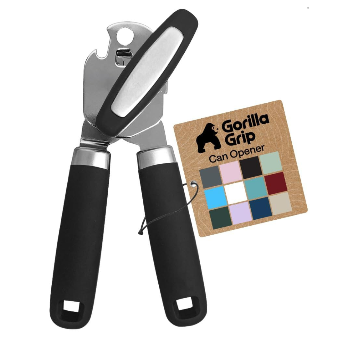 GORILLA GRIP Heavy Duty Stainless Steel Smooth Edge Manual Can Opener