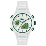 Lacoste Men's LC33 White Silicone Strap Watch (45mm)