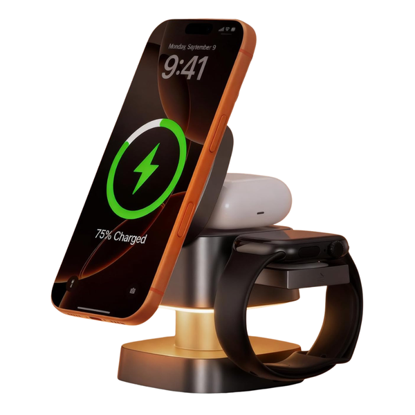 4-In-1 Wireless Charging Station With Night-Light