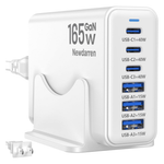 Newdarren 165W GaN 6-Port USB Fast Charger Block
