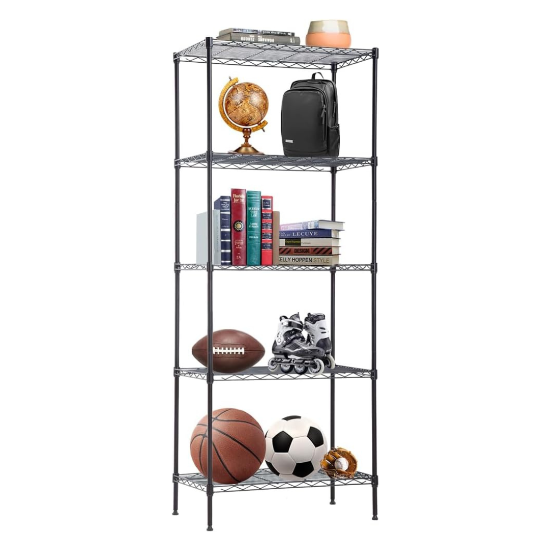 BestOffice 5-Tier 750 lbs Capacity Wire Storage Shelving Unit