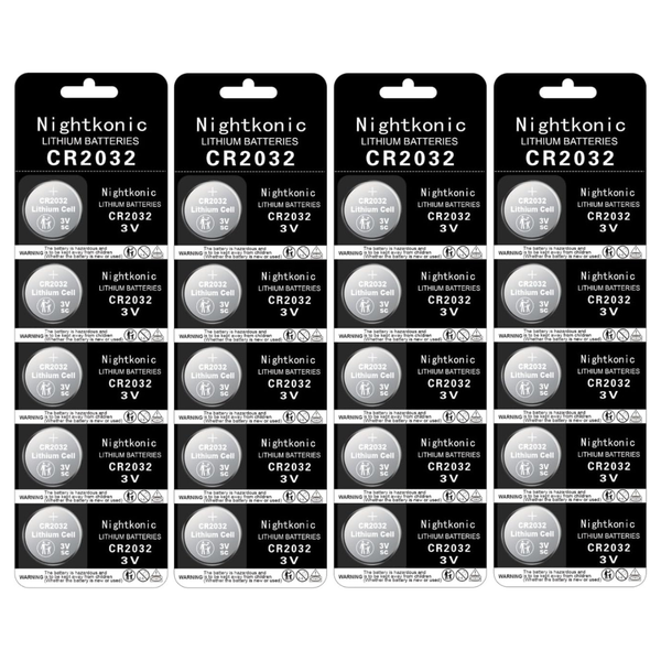 20-Count Nightkonic CR2032 3V Lithium Coin Batteries