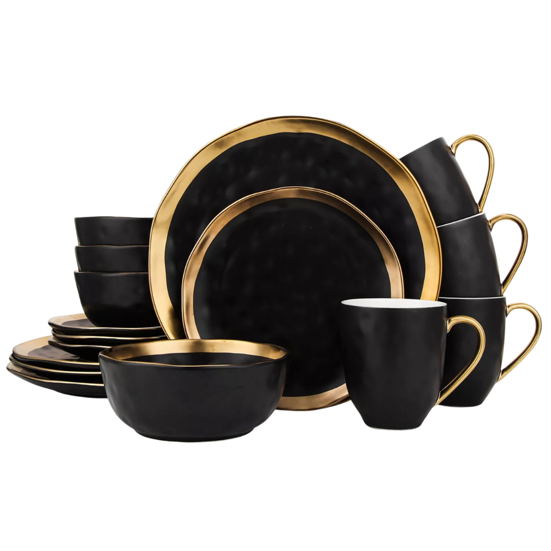 16-Piece Stone Lain Florian Porcelain Dinnerware Set