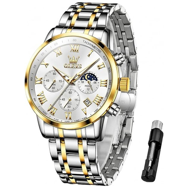 OLEVS Men's Luxury Stainless Steel Analog Quartz Watch (Various)