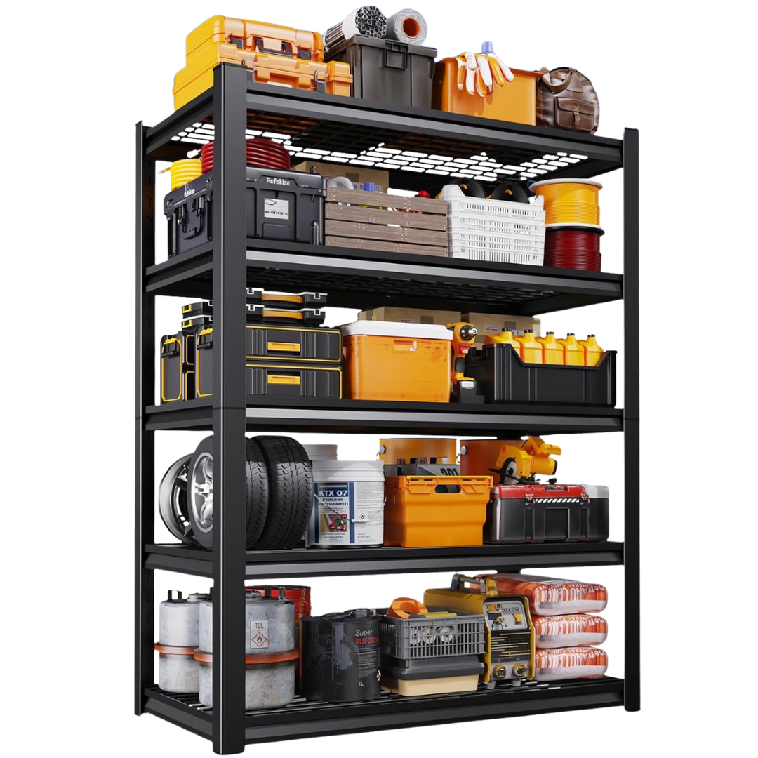 71" 5-Tier Metal Heavy-Duty Garage Storage Shelves