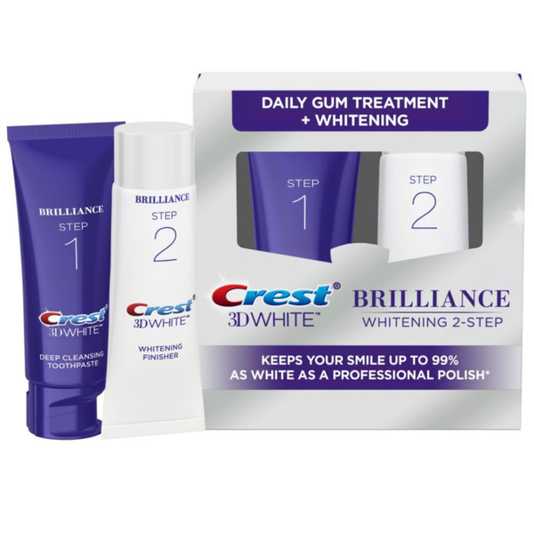 Crest 3D White Brilliance 2-Step Toothpaste & Whitening Gel Kit