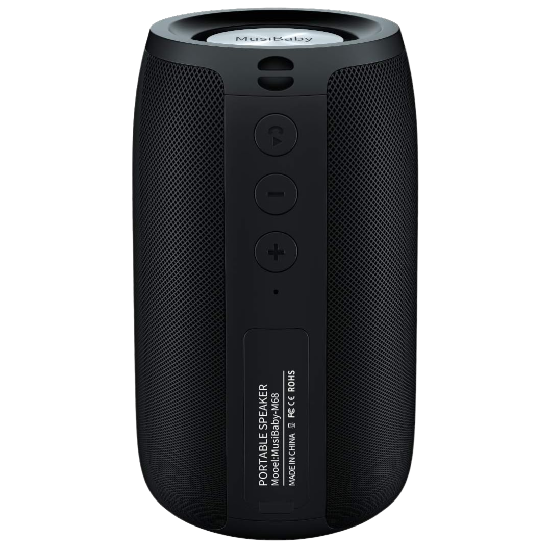 MusiBaby M68 12W Portable Waterproof Bluetooth Speaker (Black)