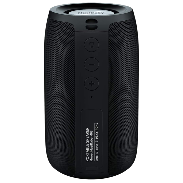MusiBaby M68 12W Portable Waterproof Bluetooth Speaker (Black)