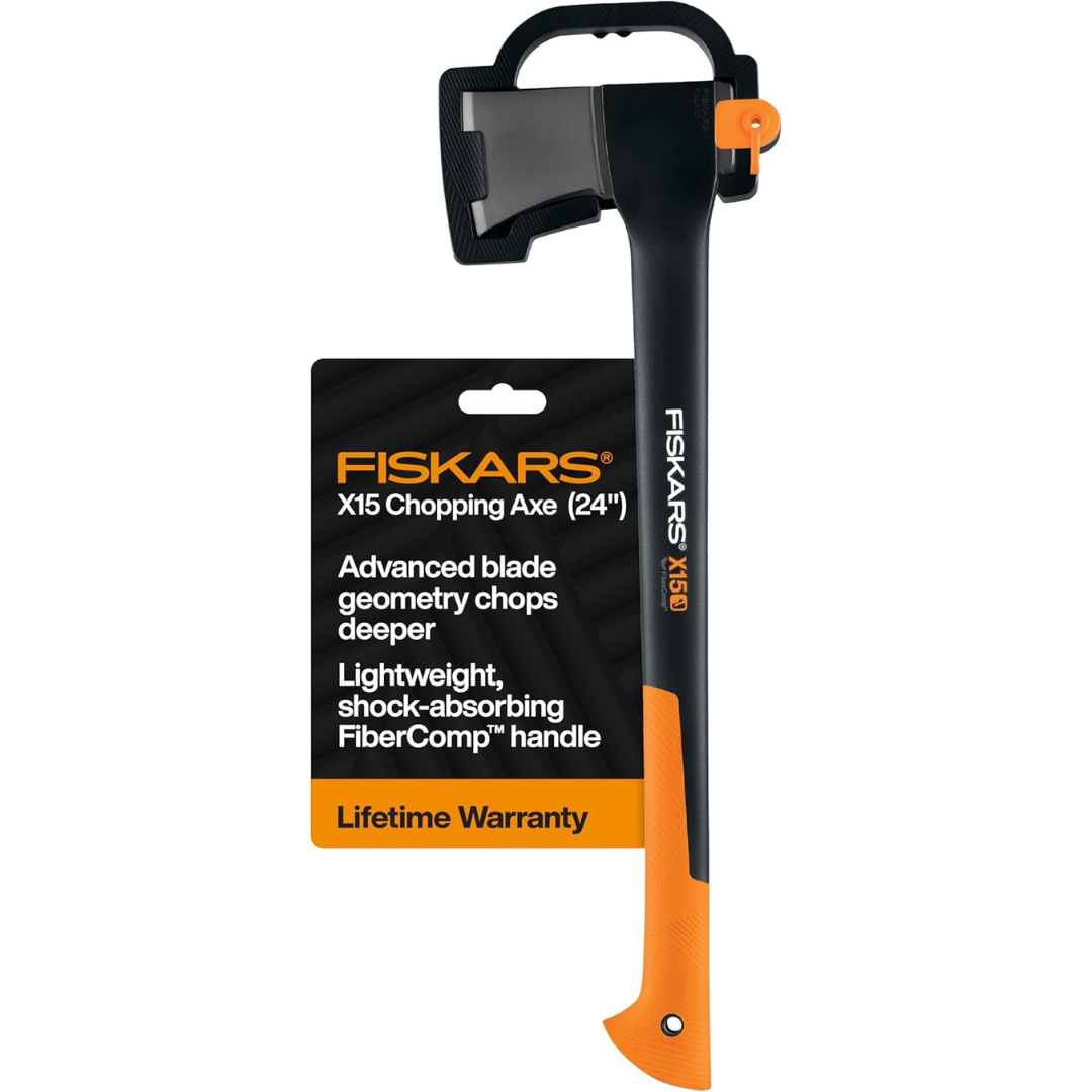 Fiskars X15 Chopping Axe With 23.5'' Shock-Absorbing Handle