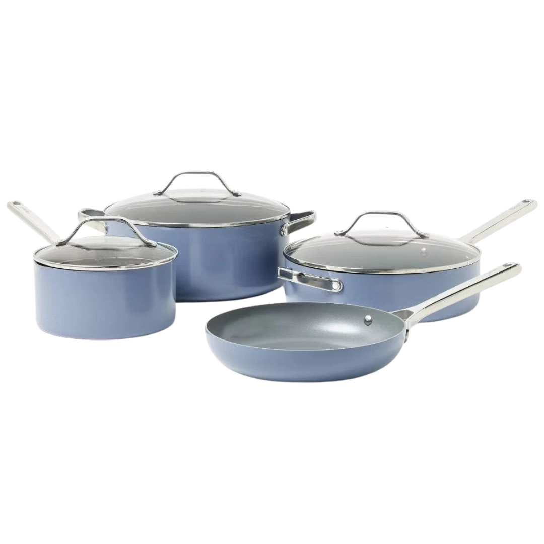 Figmint 7-Piece Nonstick Ceramic Coated Aluminum Cookware Set