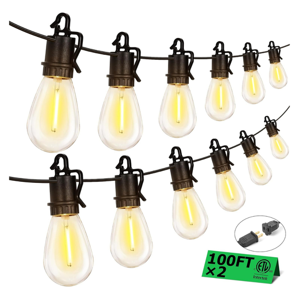 200FT 2700K Dimmable Outdoor String Lights