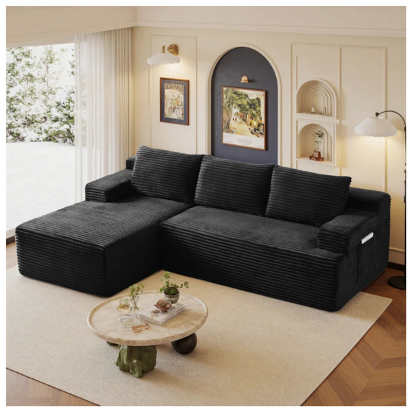 Latitude Run 96" Modern Modular L-Shape Cloud Sofa Compression (4 Colors)
